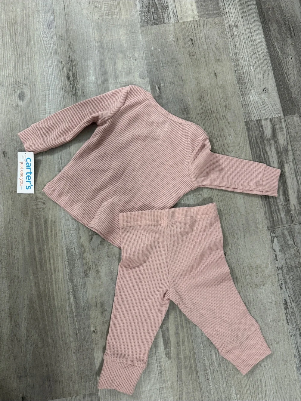 Carter's Mauve Waffle Knit Baby Two-Piece Set